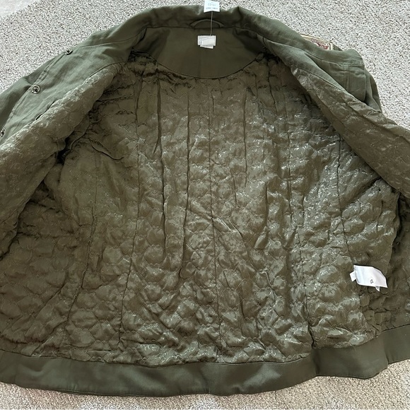 Chico's Beaded And Embellished Band Jacket Olive Size 4 - XXL - Picture 9 of 12